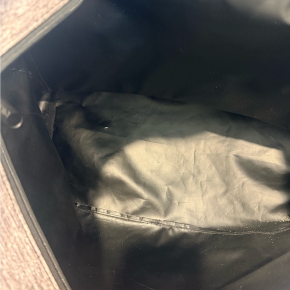 Victoria's Secret PINK Grey Marl Zippered Tote Bag Metallic Gold Logo - Picture 3 of 3